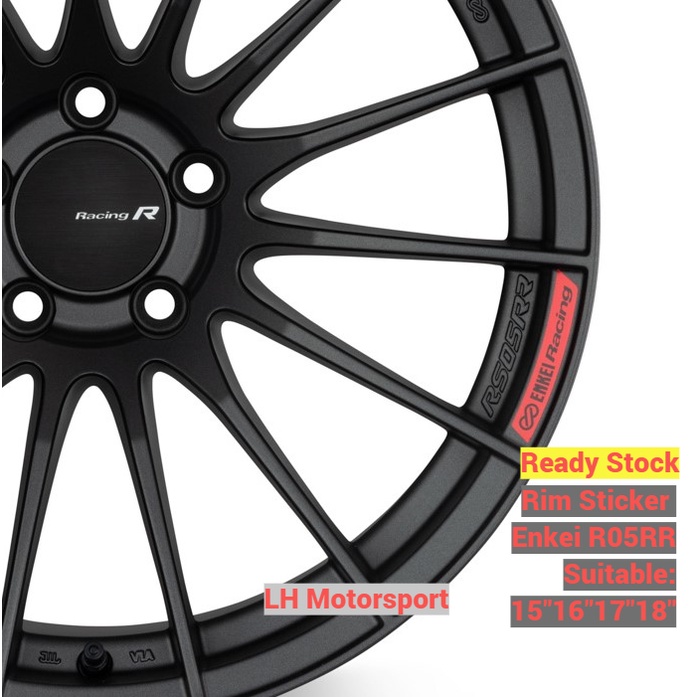 สติ๊กเกอร์ขอบ Enkei Rs05rr Rpf1 Rpo1Pf07 1set(4pc)Myvi Wira Alza Axia City Civic Vios Jazz Saga Flex