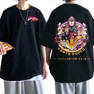 【ใหม่】GILDAN 【สไตล์ฮิปฮอป】เสื้อยืด ผ้าฝ้าย 100% พิมพ์ลายกราฟฟิค Jojo Bizarre Adventure แฟชั่นฤดูร้อน สไตล์ญี่ปุ่น สําหรั