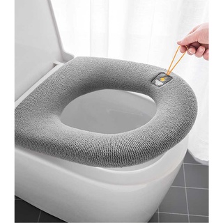 Warm Toilet Seat / Toilet Mat Washable Polyester Accessories Pure Color Fabric Soft O Shaped Pad