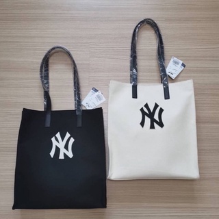 ✴️แท้ 💯% MLB CANVAS TOTE SHOPPING BAG สีขาว/ดำ 🤍🖤