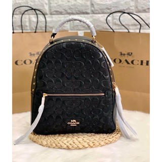 COACH JORDYN BACKPACK IN SIGNATURE LEATHER WITH RIVETS ((77688))