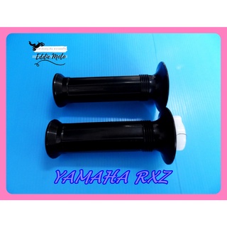 YAMAHA RXZ HANDLE GRIP RUBBER "BLACK" with THROTTLE  // ปลอกมือ ปลอกแฮนด์ YAMAHA RXZ สีดำ พร้อม ไส้เร่ง