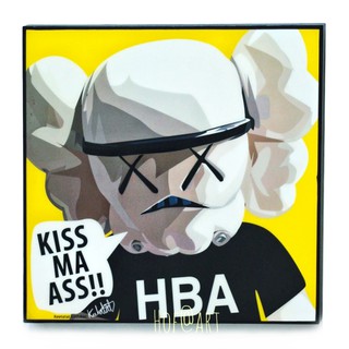 KAWS BFF #6 คอวส์ KISS MA ASS รูปภาพ​ติด​ผนัง​ pop art Cartoon การ์ตูน กรอบรูป แต่งบ้าน ของขวัญ ภาพพิมพ์