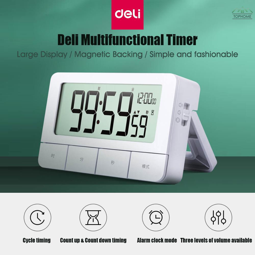 Deli Multifunctional Timer Digital Kitchen Timer with Big Digits ...