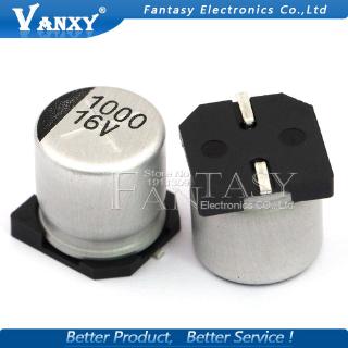 10PCS Electrolytic capacitor 16v1000uf 10*10mm SMD aluminum electrolytic capacitor 1000uf 16v