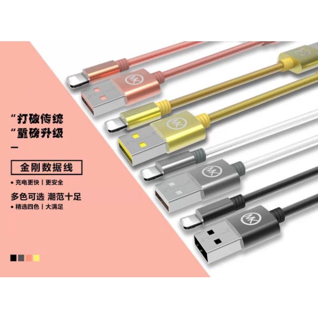 [จัดส่ง ที่รวดเร็ว  ] ☸wkสายชาร์จคิงคอง กล่องอลูมิเนียม WDC-013 kingkong สำหรับ iphone/type-c/mic☸