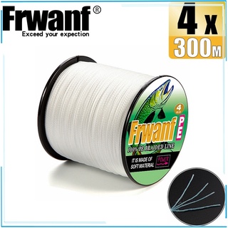 Tali pancing สายถัก frwanf 300M พลังสูงสีขาวตกปลาทนทานสายการประมงถัก PE สายปลา