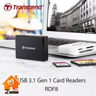 การ์ดรีดเดอร์ Card Reader Transcend RDF8K2 USB 3.1 Multi รับประกันศูนย์ 1 ปี