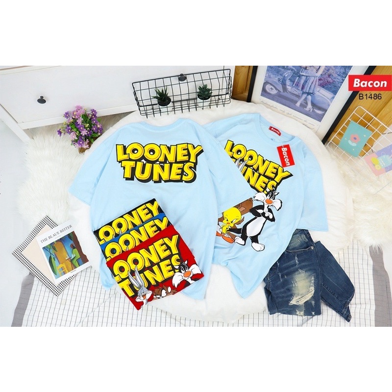 เสื้อยืดลายการ์ตูน Looney Tunes (Oversize)