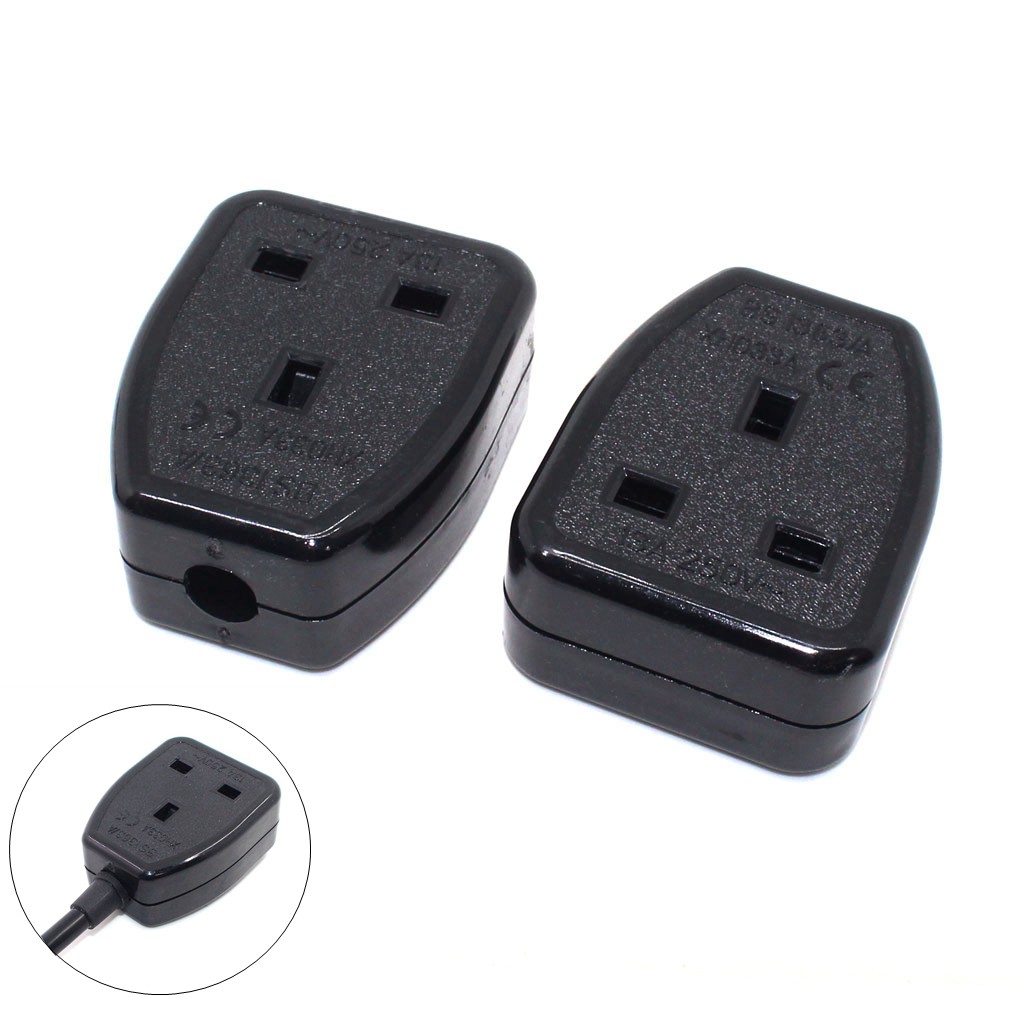Uk ไฟมาตรฐานอังกฤษ Adaptor เต้ารับผู้หญิงแบบถอดได้ 13A 250V BS1363/A
