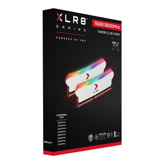 PNY Ram PC XLR8 RGB DDR4 16GB(8x2) 3600MHz White (แรมพีซี)