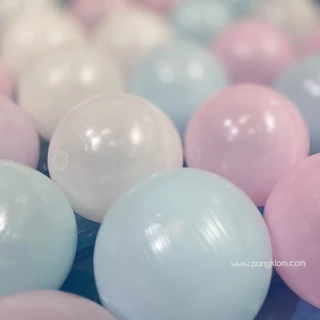 (ส่งด่วน) Haenim Toy บอลสีพาสเทลปลอดสารพิษ ขนาด 5.5 cm. (แพค 50 ลูก) ใส่บ่อบอลเด็ก สระน้ำเด็ก