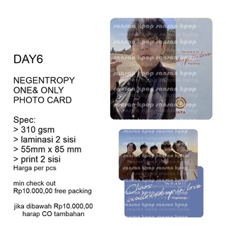 Day6 NEGENTROPY ONE&amp; ONLY โฟโต้การ์ด อย่างเป็นทางการ