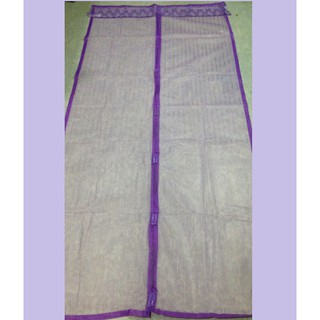 &gt;&gt;ส่งฟรี Kerry&lt;&lt;  ม่านกันยุง ลายเส้นตรงสีม่วง 100*210 ซม.