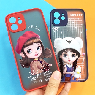 เคส i12/12promax SamsungA21s/S20 พร้อมส่ง!! เคสขอบสีหลังขุ่น เคสกันเลนส์กล้อง เคสกันกล้อง เคสการ์ตูน ขอบสี เคสมือถือ