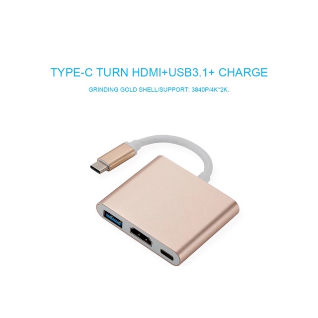 Usb C HDMI อลูมิเนียม Usbc HDMI ใช้งานร่วมกับ3.1 รูปที่ 2