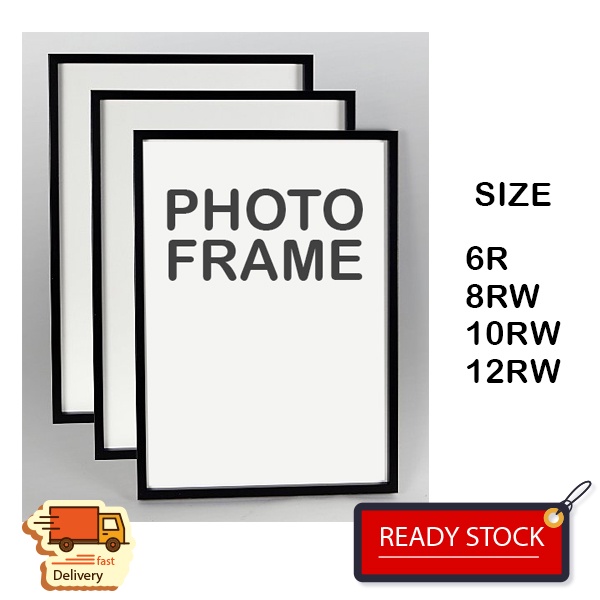 BLACK MODERN FRAME 6R 8RW 10RW 12RW กรอบรูปใบรับรองโปสเตอร์