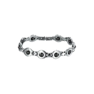 TANITTgems Magnetic Stone Stainless Steel Bracelet - Silver