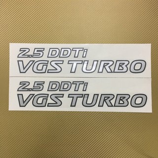 สติ๊กเกอร์ 2.5 DDTi VGS TURBO ติดข้างประตู  นาวารา NP 300 หนึ่งชุดมีสองชิ้น