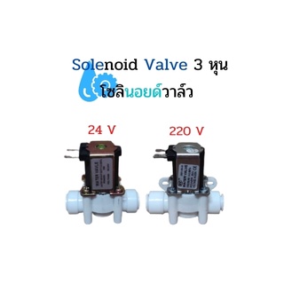 โซลินอยด์วาล์วน้ำ 220V 3 หุน แบบเสียบ