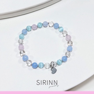 กำไลหินนำโชค หินมงคล หินอาเกต | ตาแมว 6 mm by Sirinn Jewelry