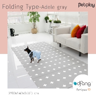 Dfang Pet Play Mat Folding Type - Adele Grey พรมPVC สัตว์เลี้ยง ขนาด 3x60*140*0.5 cm.