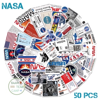 สติ๊กเกอร์ Nasa 187 อวกาศ 50ชิ้น นาซ่า นาซา นักบินอวกาศ นักบิน NASA ยานอวกาศ จานบิน ดาว UFO จรวด ดาว ติด กระเป๋า ขวดน้ำ