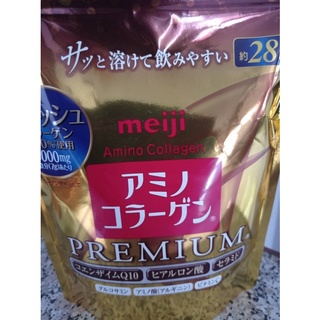 พร้อมส่ง !!!   Meiji Amino Collagen  premium 5,000 mg (Refill)  สำหรับ 28 วัน นำเข้าจากญี่ปุ่น