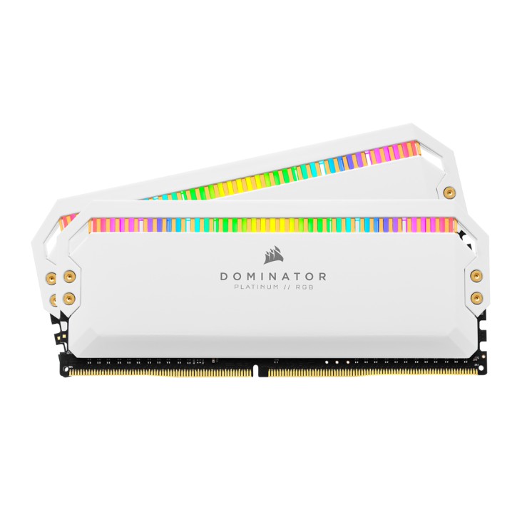 CORSAIR 16GB (8GBx2) DDR4/3600 RAM PC (แรมพีซี) DOMINATOR PLATINUM RGB (WHITE) (CMT16GX4M2C3600C18W)