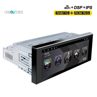 เครื่องเล่นมัลติมีเดีย 1 Din Android 10.0 6.9 นิ้ว IPS วิทยุอัตโนมัติ WIFI GPS นําทาง MP5 สําหรับรถยนต์