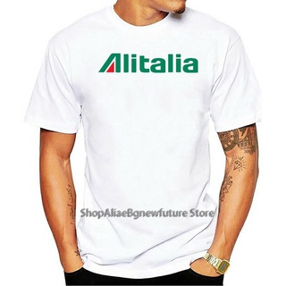 [S-5XL]เสื้อยืด ลาย Alitalia Airline Aviation สีขาว สําหรับผู้ชาย ผู้หญิง ไซซ์ S-5XL