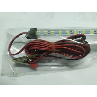 หลอดT8 ไฟภาคสนาม LED คีบกับขั้วแบตเตอรี่ 12V 15W มีปากคีบ กันน้ำได้ 5630 สว่างมาก ไฟคีบแบต