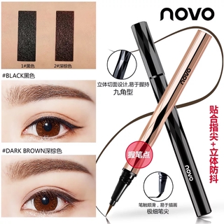 ✔NOVO (ของแท้/พร้อมส่ง) NO.5201 NOVO zoom in eyes easy to draw eyeliner หัวแปรงเรียวเล็กสุดๆ