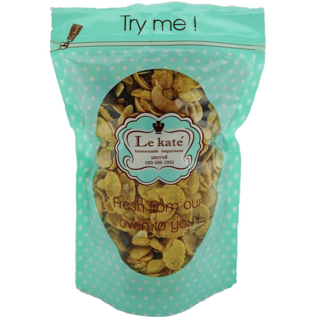 Le Kate' Cornflake คอนเฟลก รสคาราเมล (ถุงซิปล็อค) ไซส์เล็ก
