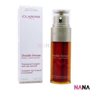 Clarins Double Serum Complete Age Control Concentrate 50ml (8th Generation) เซรั่ม เข้มข้ม ต่อต้านความร่วงโรยแห่งวัย 50มิลลิลิตร (เจนเนอเรชั่นที่ 8)