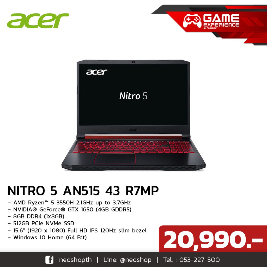 ACER GAMING NOTEBOOK NITRO 5 AN515-43-R7MP by Neoshop