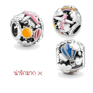 Pandora silver charm fly away เครื่องบิน