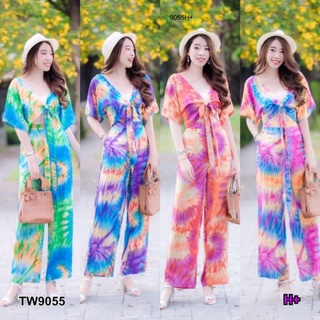 TW9055  Set 2 ชิ้น เสื้อผูกอก+กางเกงขายาว