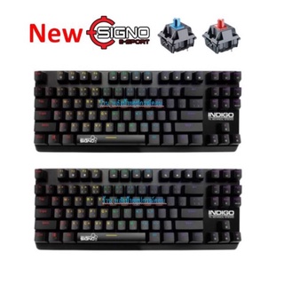 SIGNO E-Sport (เกมส์มิ่ง คีย์บอร์ด) (Red/Blue Switch) Mini RGB Mechanical รุ่น KB-718