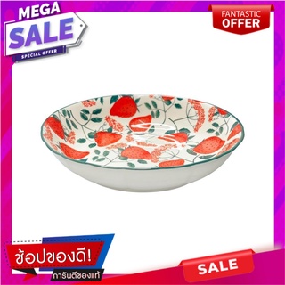 จานบัวเซรามิก 8" KECH STRAWBERRY VINE อุปกรณ์ใส่อาหาร CERAMIC COOP PLATE 8" KECH STRAWBERRY VINE