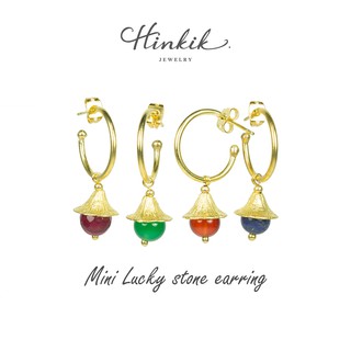 ต่างหู แฟชั่น ห้อย หินแท้ หินมงคล แฮนด์เมด Mini lucky stone earrings