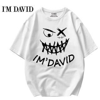 Im David/爱大卫 纯棉男士短袖T恤夏季新品潮男上衣圆领印花T