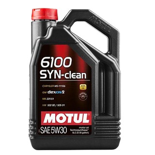 MOTUL 6100 SYNTHETIC CLEAN SAE 5W30 4 ลิตร น้ำมันเครื่องสังเคราะห์ใช้ได้ทั้งเบนซินและดีเซล LPG/CNG