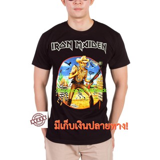 เสื้อยืดวินเทจเสื้อวง Iron Maiden เสื้อลาย ไอเอิร์นเมเดน ไอร่อน เสื้อวินเทจ เสื้อยืดผช เสื้อวินเทจ RCM1677S-5XL