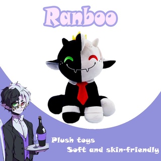 ตุ๊กตาแกะ Ranboo น่ารัก สีดํา และสีขาว ของเล่นสําหรับเด็ก