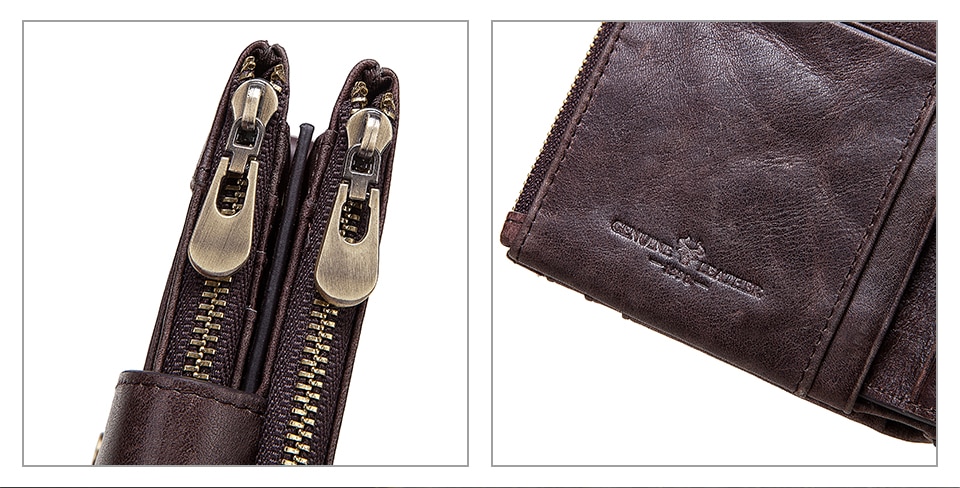 Rfid กระเป๋าสตางค์หนัง ใบสั้น พับได้ อเนกประสงค์ สไตล์วินเทจ สําหรับผู้ชาย【โปรโมชั่น ลดราคา】