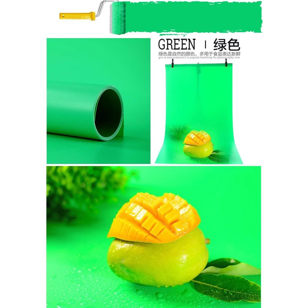 PVC photo studio backdrop 100 x 200cm available in 7 colors ฉากถ่ายภาพ PVC ขนาด 100 x 200 เซนติเมตร มี 7 สีเลือกสีได้