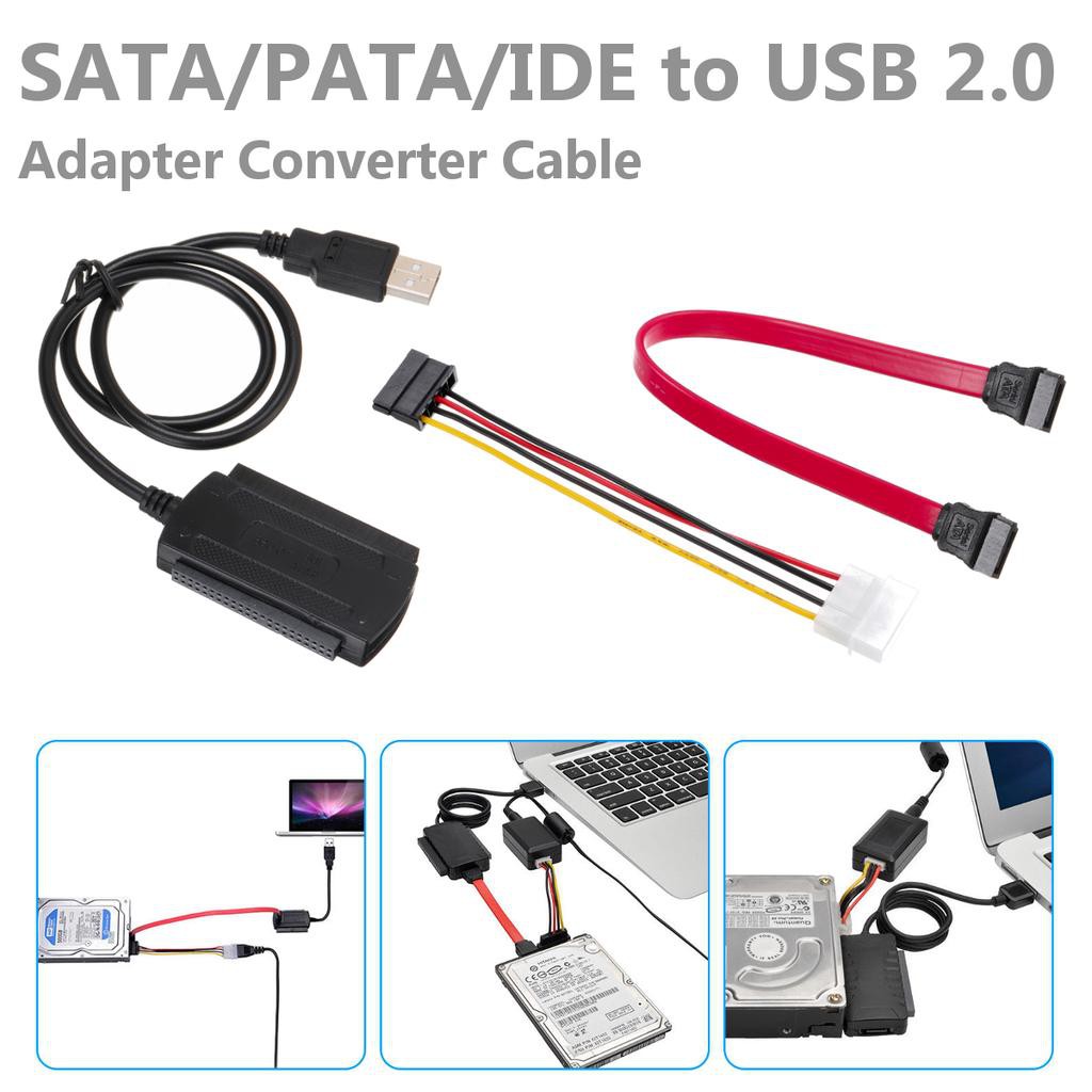 Usb 2 0 to sataide cable adapter for 2 53 55 25 idesata hard disk