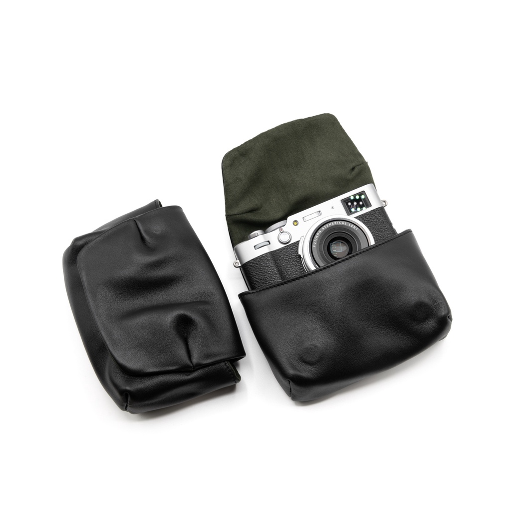 ซองหนัง Fuji X100VI Leica D-LUX8 Ricoh GRIIIX GRIII Leica Minilux Pouch หนังแท้ MeKee Large