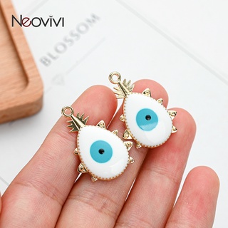 5 Pcs แฟชั่น Evil Eye จี้ Charms Alloy Drop น้ำมันจี้สำหรับเครื่องประดับทำ DIY สร้อยคอต่างหูสร้อยข้อมือวันเกิดของขวัญ